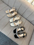 Women Luxury Rhinestone Decor Open Toe Buckle Straps